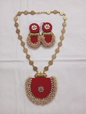 elegant fabric nacklace set